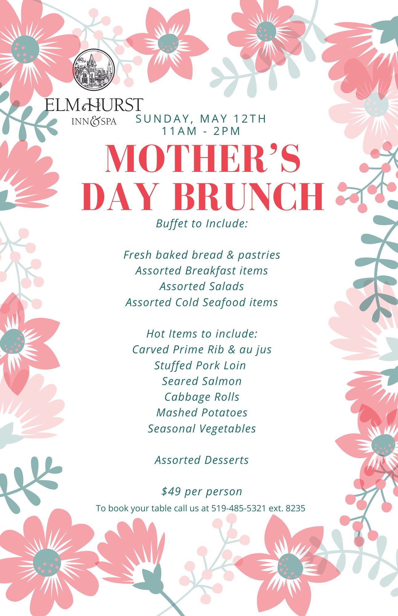 EH Mother's Day Brunch Buffet Poster
