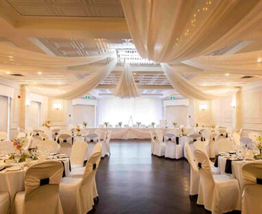 GB B&W Drapery Wedding